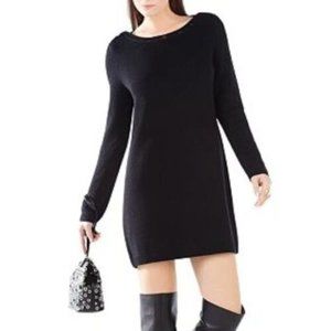 BCBGMaxAzria Dantelle Sweater Dress in Black Size M